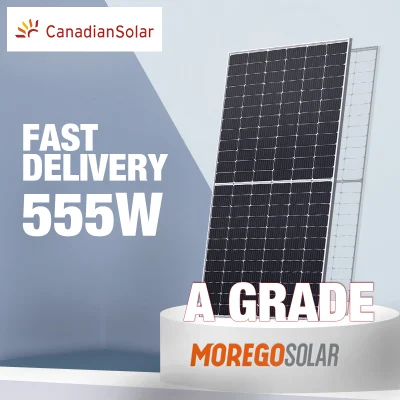 Livraison rapide canadienne demi-cellule panneau PV 182mm 550W 555W panneaux solaires pour système d'énergie solaire