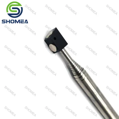 Poteau télescopique en acier inoxydable à polissage élevé personnalisé Shomea avec tête magnétique